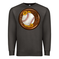 Smoke baseball with sunflower round earrings Premium Sweatshirt - BundleAndBundleShop