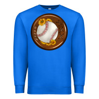 True Royal baseball with sunflower round earrings Premium Sweatshirt - BundleAndBundleShop