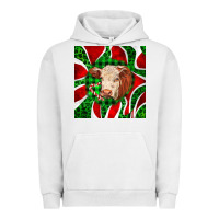 Pigment Lunar Rock christmas hereford cow face Urban Hoodie - LillyAllenDesigns