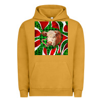 Pigment Peanut Butter christmas hereford cow face Urban Hoodie - LillyAllenDesigns
