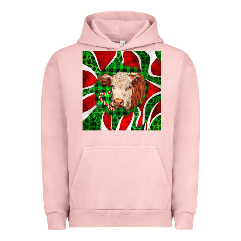 Christmas Hereford Cow Face Urban Hoodie by LillyAllenDesigns | Teevron