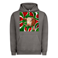 Pigment Tornado christmas hereford cow face Urban Hoodie - LillyAllenDesigns