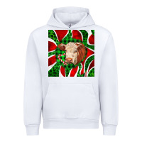 White christmas hereford cow face Urban Hoodie - LillyAllenDesigns