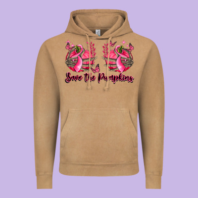 Save The Pumpkins Vintage Hoodie Designed By Lillyallendesigns