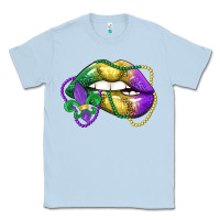 Dusty Blue mardi gras lips Classic Tee - LillyAllenDesigns