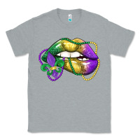 Heather Grey mardi gras lips Classic Tee - LillyAllenDesigns