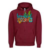 Burgundy beautiful crazy olivia Zipper Hoodie - OliviaCreatesArt