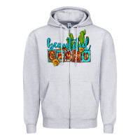 Heather Grey beautiful crazy olivia Zipper Hoodie - OliviaCreatesArt