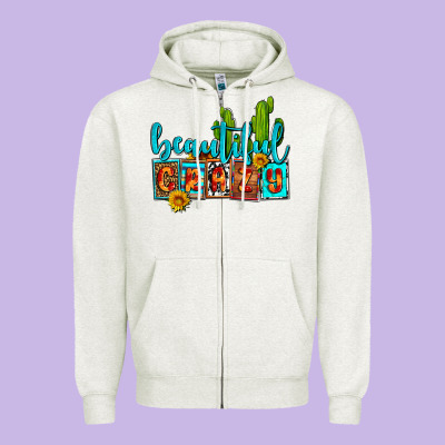 Beautiful Crazy Olivia Zipper Hoodie Designed By Oliviacreatesart