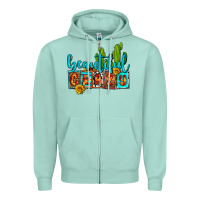 Seafoam beautiful crazy olivia Zipper Hoodie - OliviaCreatesArt