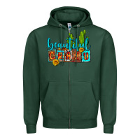 Sports Green beautiful crazy olivia Zipper Hoodie - OliviaCreatesArt