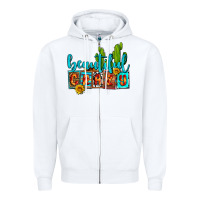 White beautiful crazy olivia Zipper Hoodie - OliviaCreatesArt