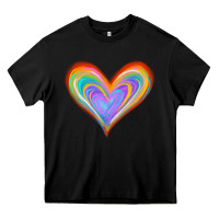 Black Watercolor Pride Heart Heavy Core Tee - Jasminsmagicworld