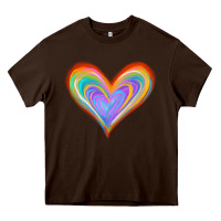 Chocolate Brown Watercolor Pride Heart Heavy Core Tee - Jasminsmagicworld