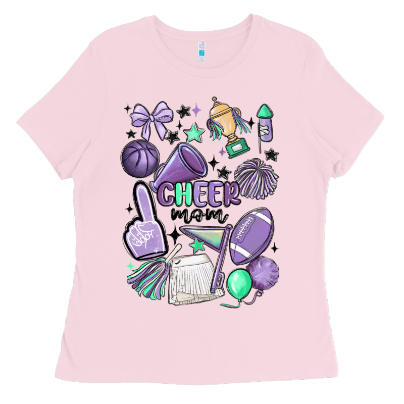 Cheer Mom Ladies Tee by MaliasSmallBusiness | Teevron