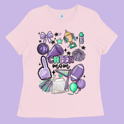 Cheer Mom Ladies Tee Designed By Maliassmallbusiness