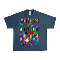 Midnight Navy autism i'll be just fine with a mom like mine Urban Heavy Tee - Artiststas