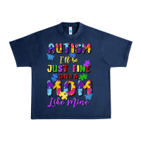 Navy autism i'll be just fine with a mom like mine Urban Heavy Tee - Artiststas