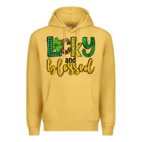 Antique Gold St. Patrick's Lucky and blessed Premium Hoodie - OliviaCreatesArt
