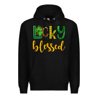 Black St. Patrick's Lucky and blessed Premium Hoodie - OliviaCreatesArt