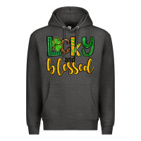 Charcoal Heather St. Patrick's Lucky and blessed Premium Hoodie - OliviaCreatesArt