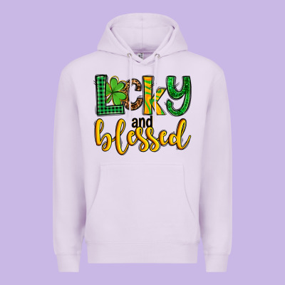 St. Patrick's Lucky And Blessed Premium Hoodie Designed By Oliviacreatesart