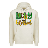 Oatmeal Heather St. Patrick's Lucky and blessed Premium Hoodie - OliviaCreatesArt