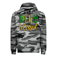 Slate Camo St. Patrick's Lucky and blessed Premium Hoodie - OliviaCreatesArt