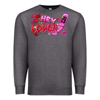 Charcoal Heather hey lover flip phone Premium Sweatshirt - FaDigitalArtStudio