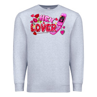 Heather Grey hey lover flip phone Premium Sweatshirt - FaDigitalArtStudio