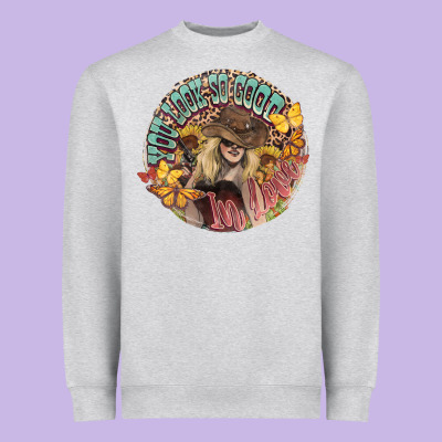 You Look So Good In Love Western Cowgirl Heavyweight Sweatshirt Designed By Howdyjamesfarm