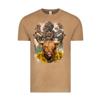 Vintage Camel Western Heifer Cow with crosses Vintage Tee - LillyAllenDesigns