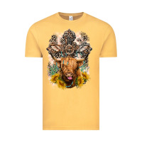 Vintage Mustard Western Heifer Cow with crosses Vintage Tee - LillyAllenDesigns