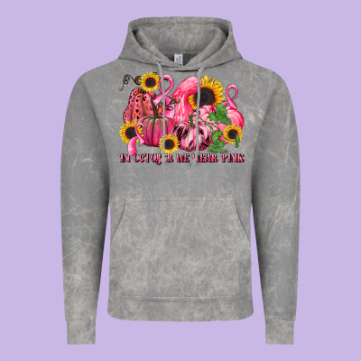 In October We Wear Pink Vintage Hoodie Designed By Lillyallendesigns