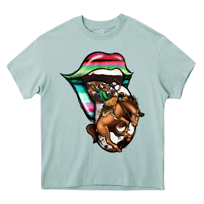 Serape Cowboy Tongue Heavy Core Tee by Jasminsmagicworld | Teevron
