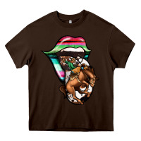 Chocolate Brown Serape Cowboy Tongue Heavy Core Tee - Jasminsmagicworld