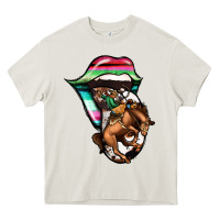 Cream Serape Cowboy Tongue Heavy Core Tee - Jasminsmagicworld