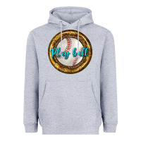 Heather Grey baseball with sunflower round earrings Heavyweight Hoodie - BundleAndBundleShop