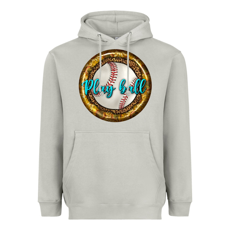 Baseball With Sunflower Round Earrings Heavyweight Hoodie by BundleAndBundleShop | Teevron
