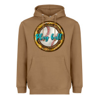 Toasted Coconut baseball with sunflower round earrings Heavyweight Hoodie - BundleAndBundleShop