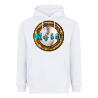 White baseball with sunflower round earrings Heavyweight Hoodie - BundleAndBundleShop