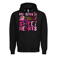 Black my class is full of sweet hearts olivia Zipper Hoodie - OliviaCreatesArt