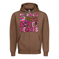 Chestnut my class is full of sweet hearts olivia Zipper Hoodie - OliviaCreatesArt
