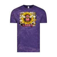 Cloud Purple bee happy Vintage Tee - JahusDesignShop