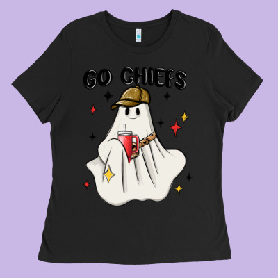 Go Chiefs Boujee Sports Ghost Stanley Ladies Tee Designed By Maliassmallbusiness