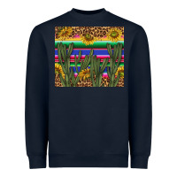 Navy western desert with leopard and sunflowers tumbler tbs Heavyweight Sweatshirt - TumblerDesignByShophia