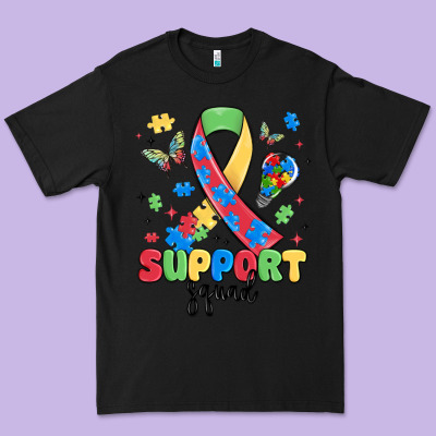 Support Squad Autism Premium Tee Designed By Maliassmallbusiness