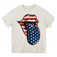 America 4th Of July Tongue Heavy Core Tee | Teevron