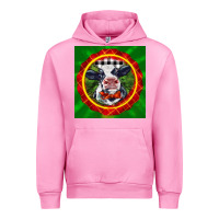 Fuchsia Pink christmas baby holstein face Urban Hoodie - LillyAllenDesigns