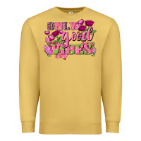 Antique Gold Valentine's Day Only Good Vibes Premium Sweatshirt - FaDigitalArtStudio